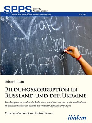 cover image of Bildungskorruption in Russland und der Ukraine